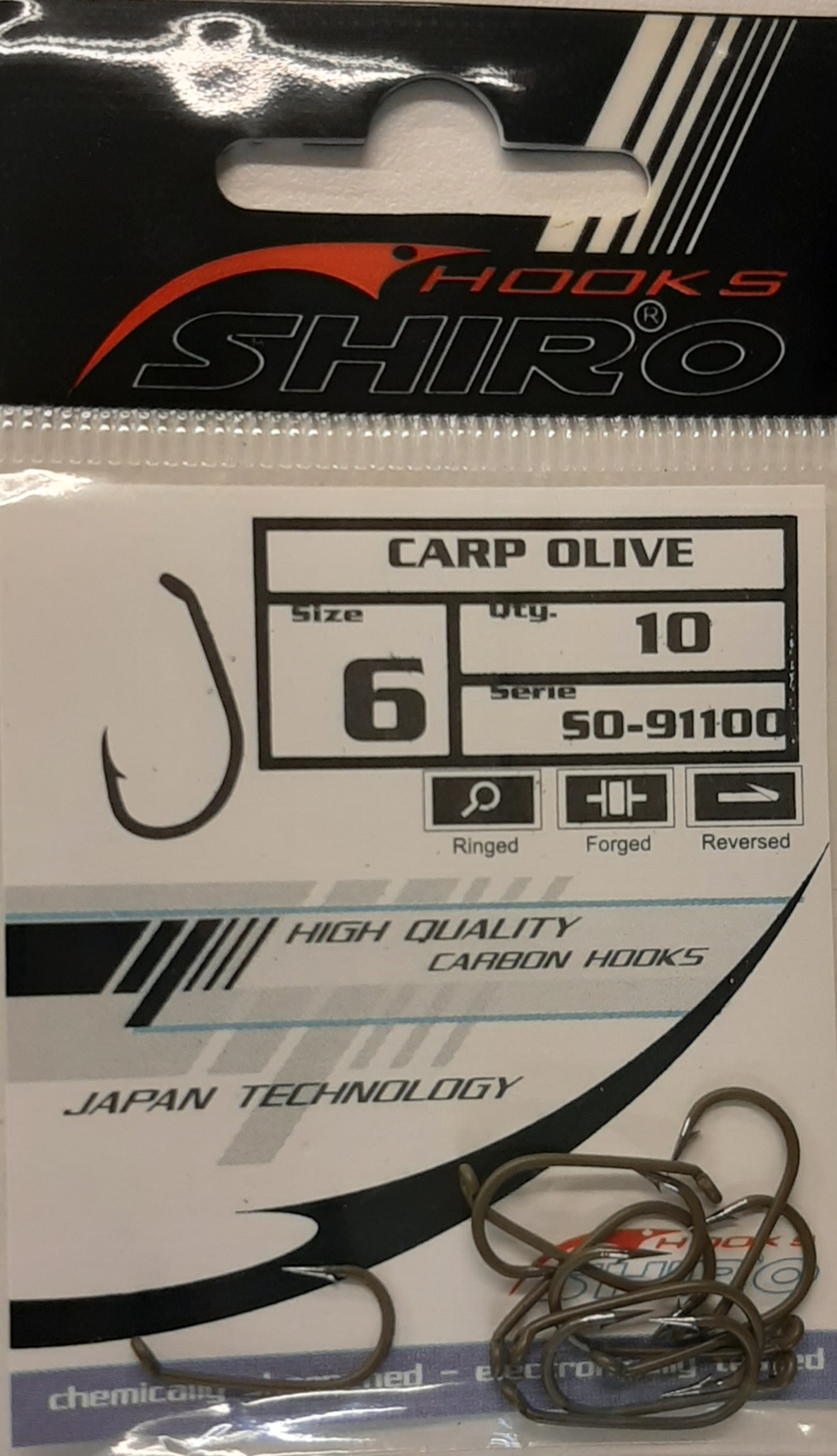 Kabliukai Shiro CARP OLIVE SO-91100