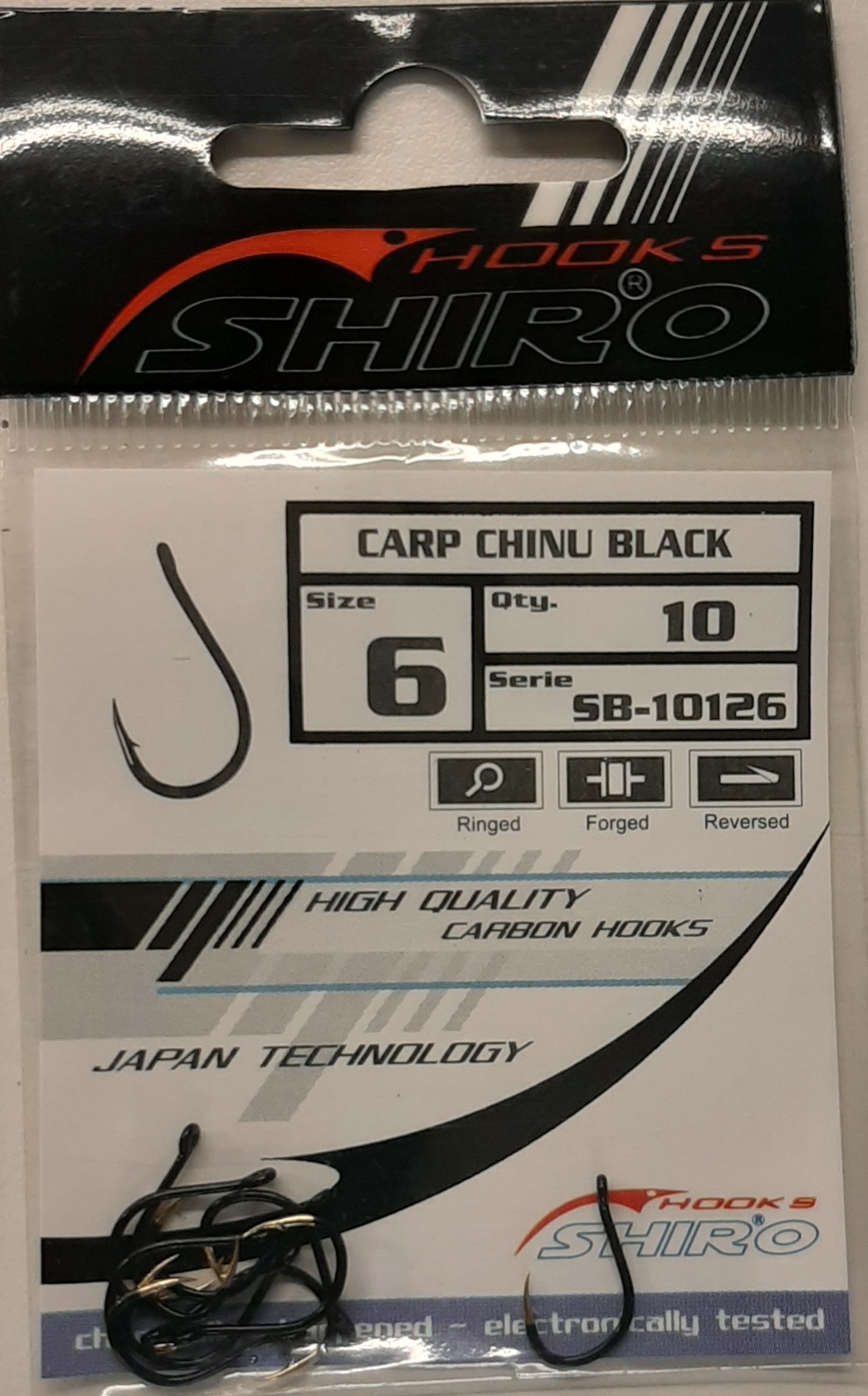 Kabliukai Shiro CARP CHINU BLACK SB-10126