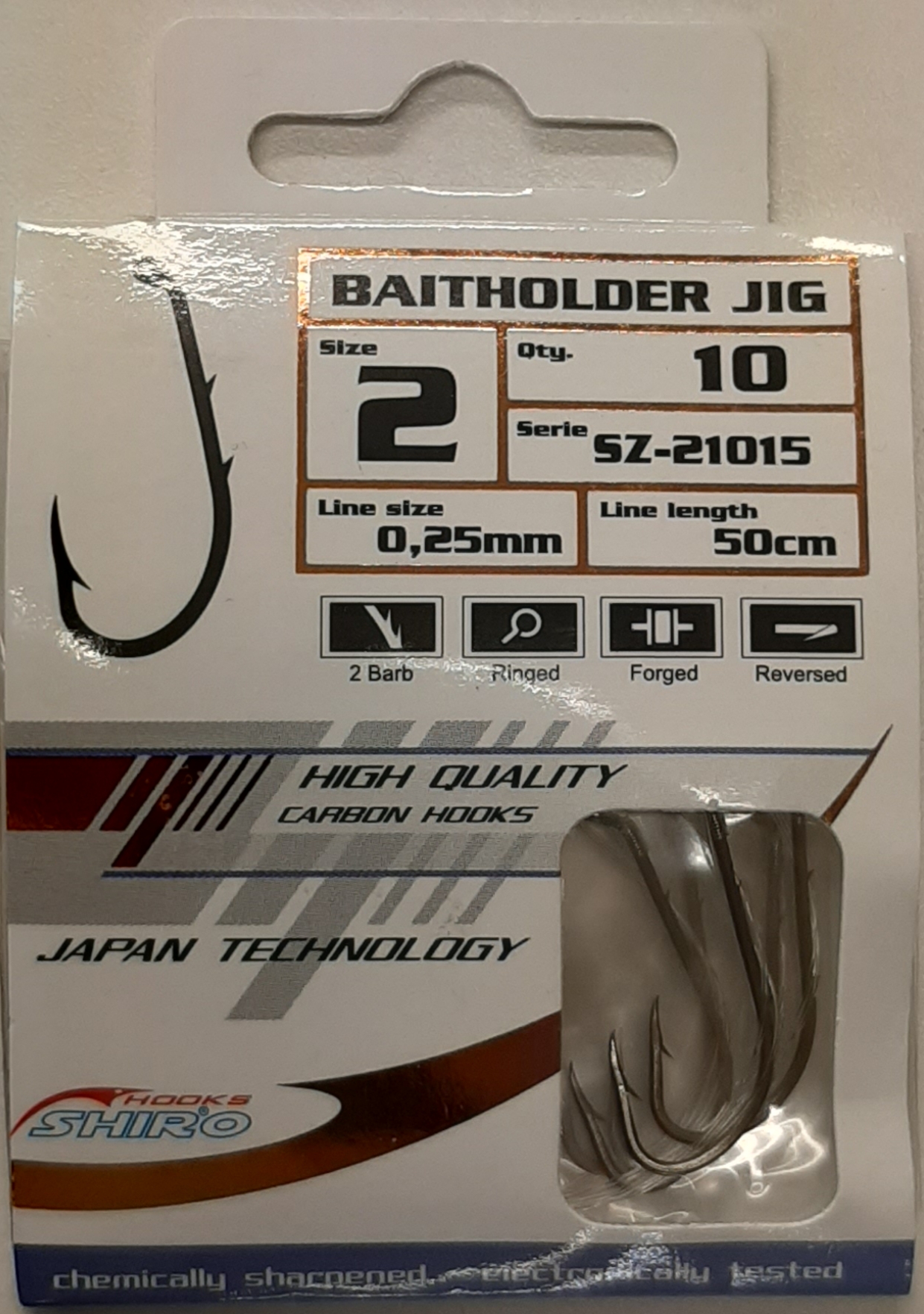 Kabliukai su pavadėliais Shiro BAITHOLDER JIG SZ-21015