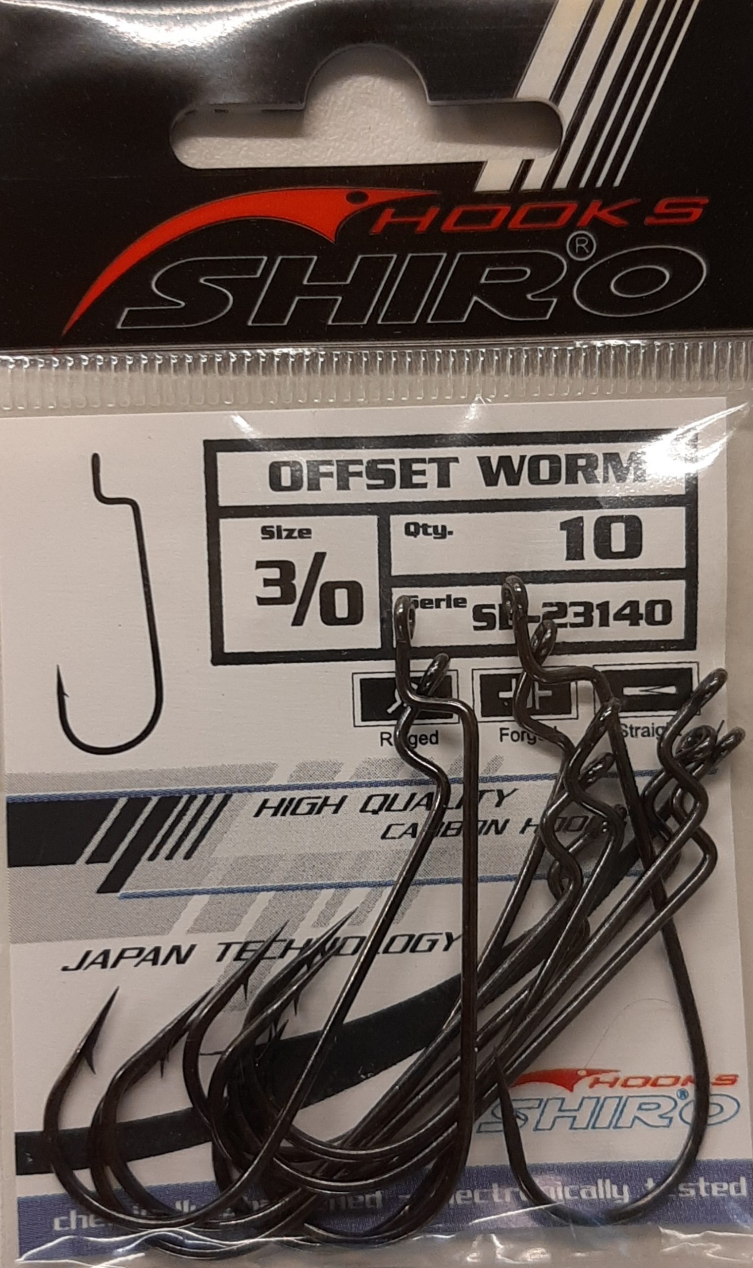 Ofsetiniai kabliukai Shiro OFFSET WORM SB-23140