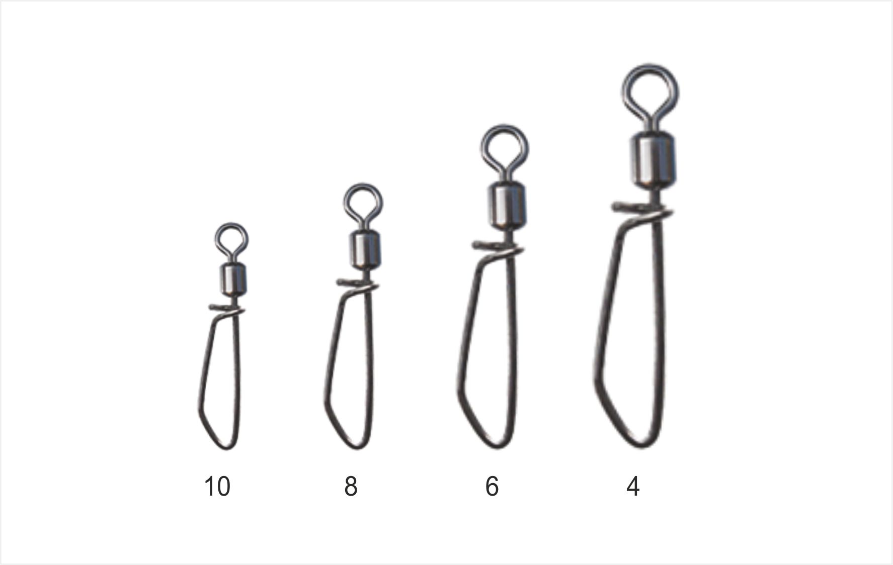 Suktukai su karabinu Mistrall Rolling Swivel with T-Shape Snap - Image 2