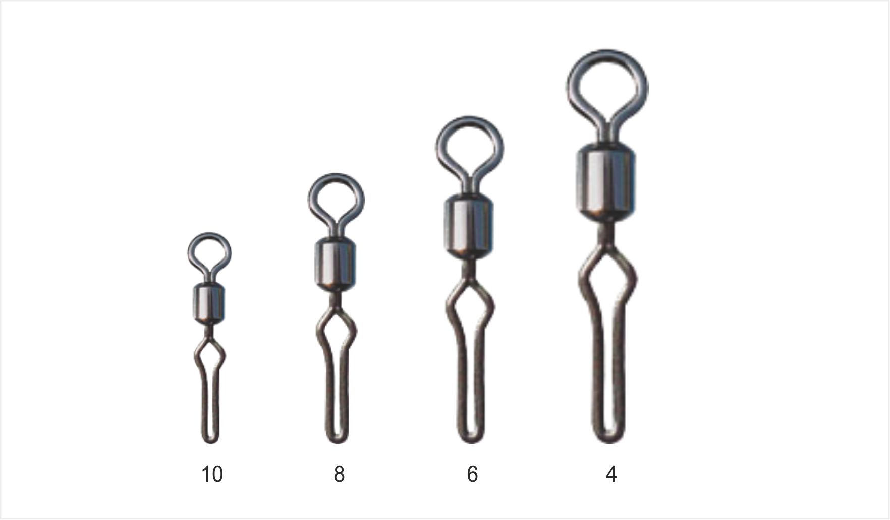 Suktukai su karabinu Mistrall Rolling Swivel With Side Line Clip - Image 2