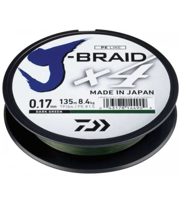 Pintas valas Daiwa J-Braid X4 135m