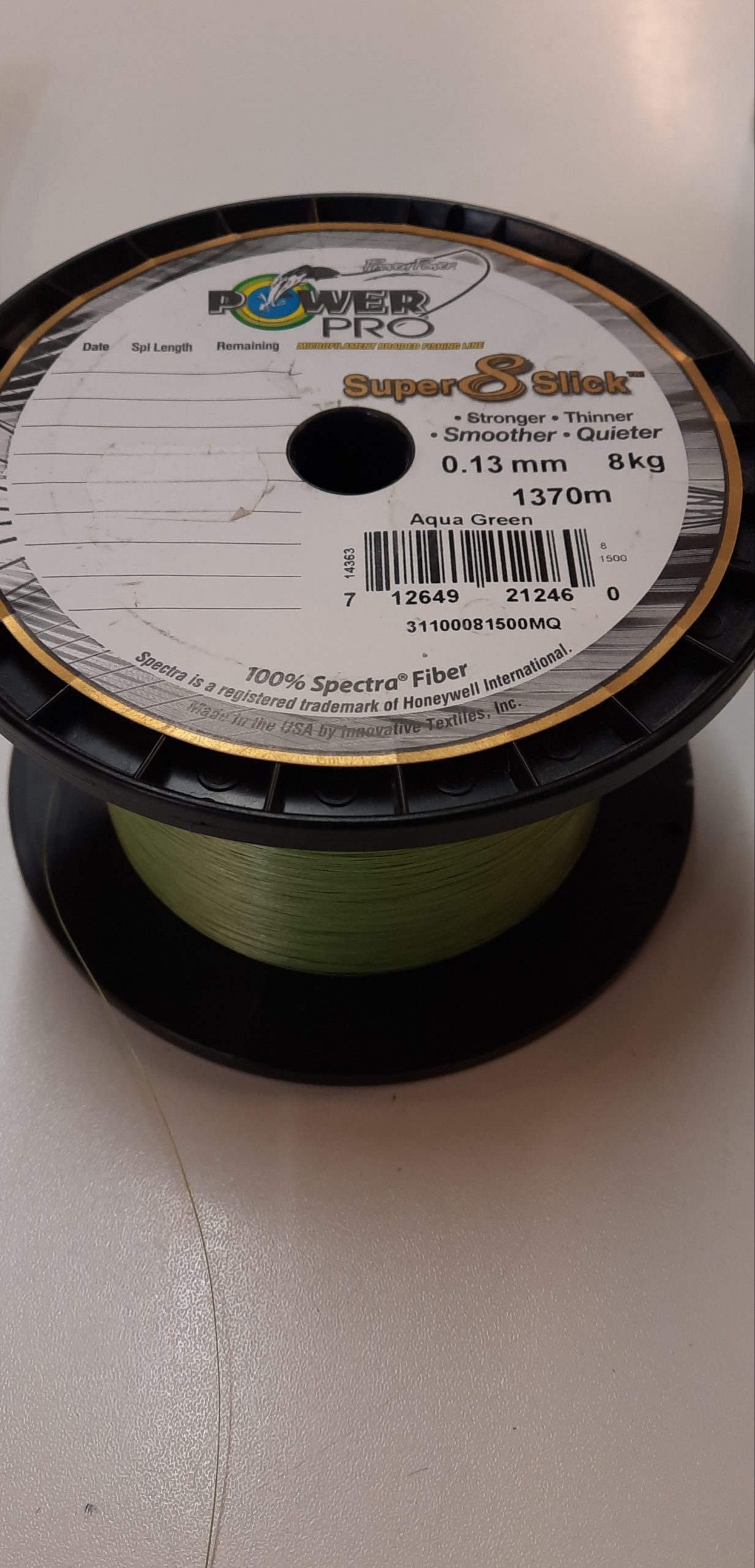 Pintas valas Power Pro Super 8 Slick Green 1m