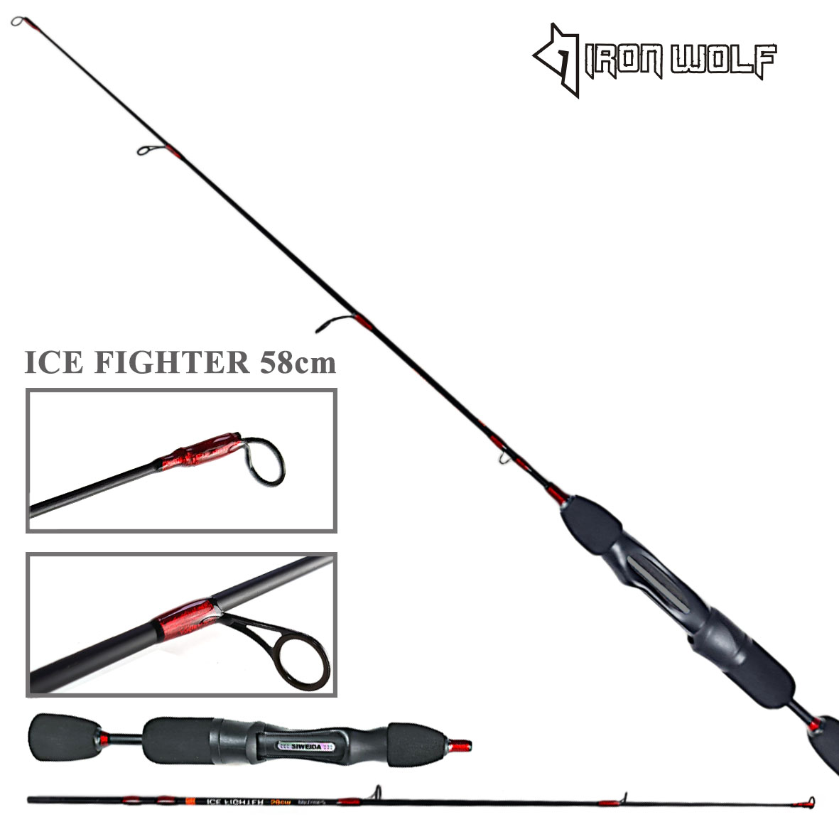 Žieminė meškerė IRON WOLF ICE FIGHTER 58cm HI CARBON