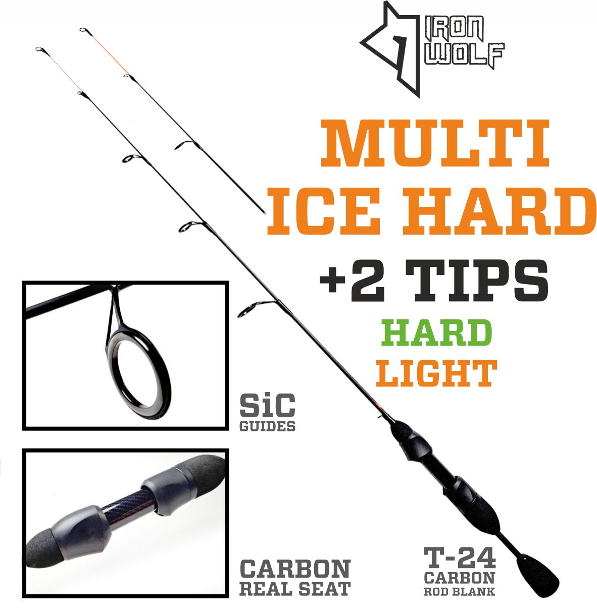 Universali žieminė meškerė Iron Wolf MULTI ICE HARD 75cm