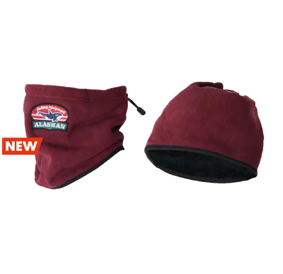 Kepurė-flisinis šalikas Alaskan Black/Bordo