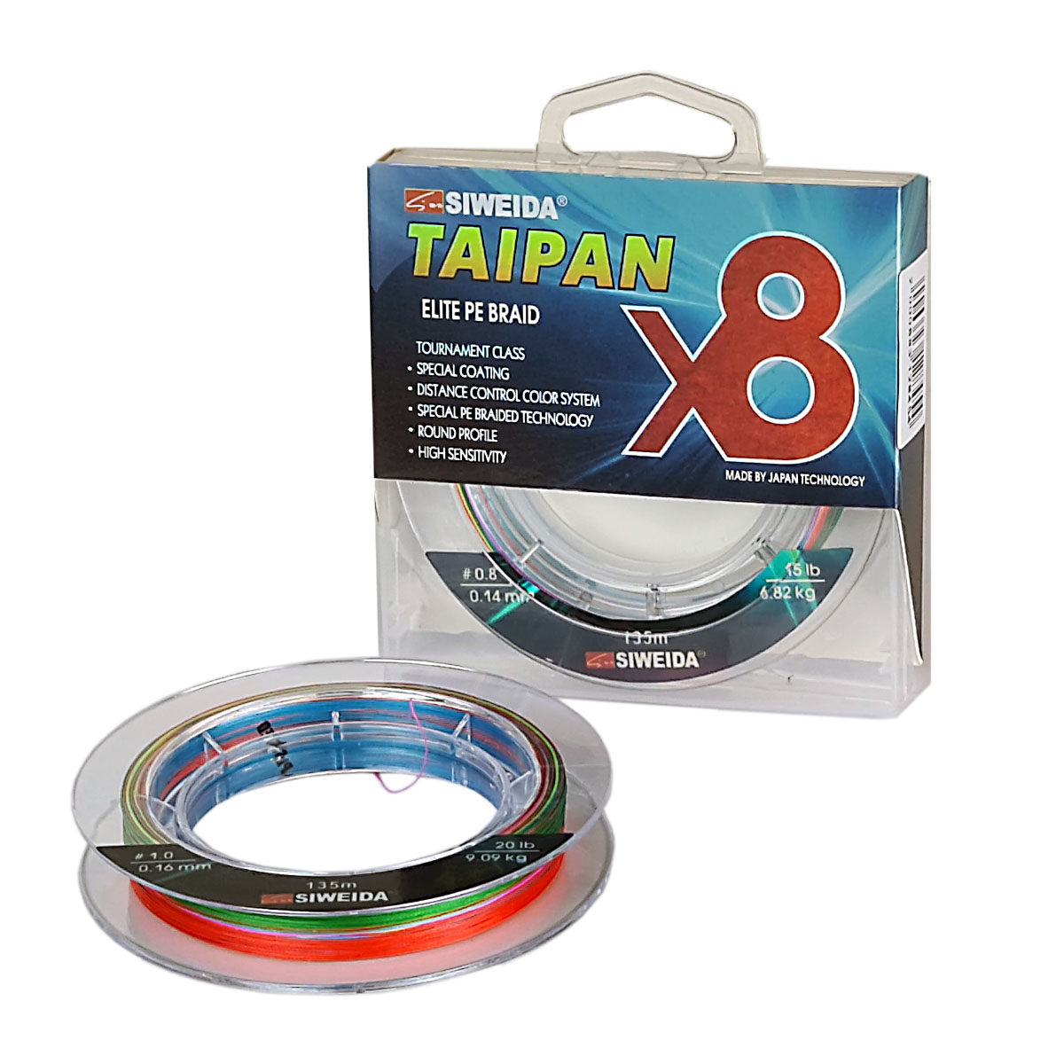 Pintas valas TAIPAN ELITE PE X8 MULTICOLOR 135m