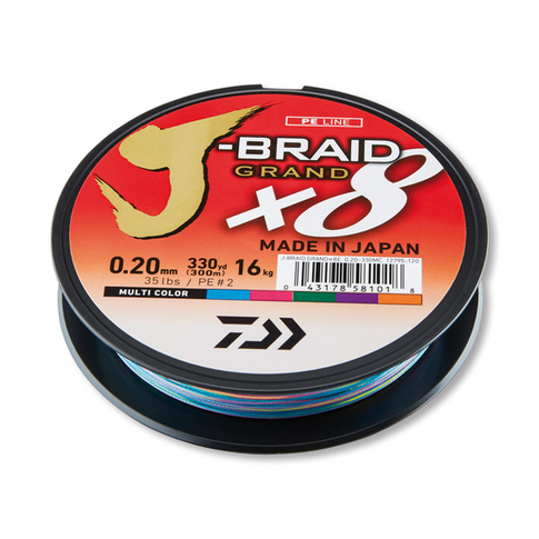 Pintas valas Daiwa J-Braid X8 Multicolor 150m