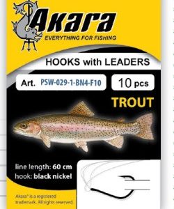 Kabliukai su pavadėliais Akara Trout SW-029-1