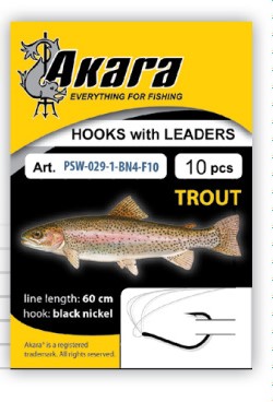 Kabliukai su pavadėliais Akara Trout SW-029-1
